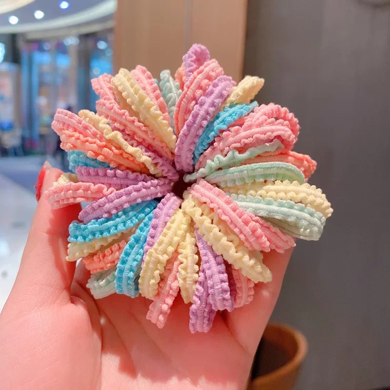 50PCS Hair Accessories Bands Bandeau Cheveux Scrunchies Tiara for Girls Envio Gratis Seamless Tie Ring Rubber Gradient Kids Cute - view 6