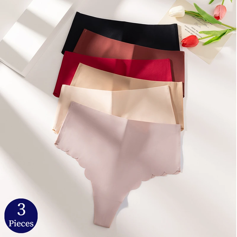 WarmSteps 3PCS/Set Women's Panties Fashion Simple Female Thongs Sexy Lingerie Sport G-Strings Soft  Underwear Comfort Underpants