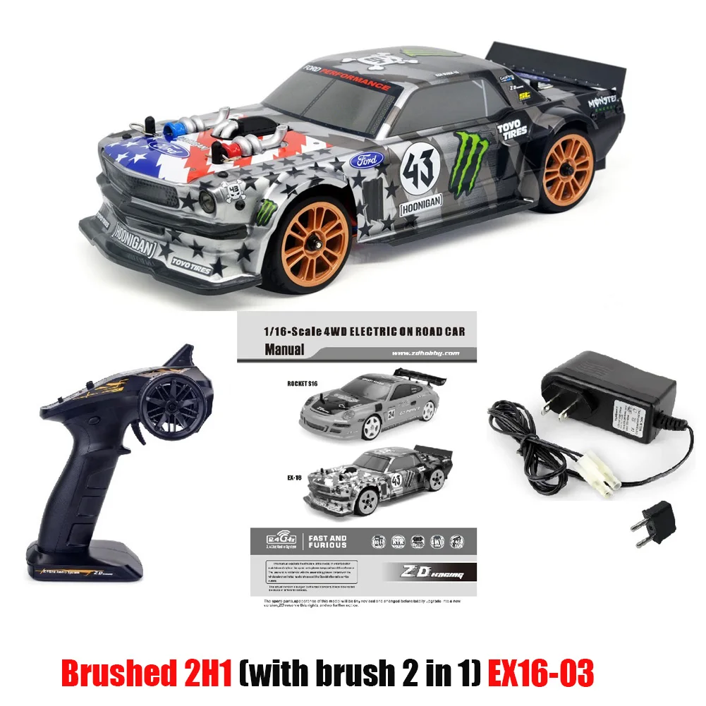 ZD Racing 1/16 EX16 RC Car 40km/h High Speed Brushless Motor 4WD
