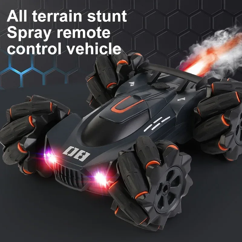 

Children's Toy Remote Control Car High Speed Double-sided Music Light Remote Control Drift Spray Stunt Racing Children's Toy Car