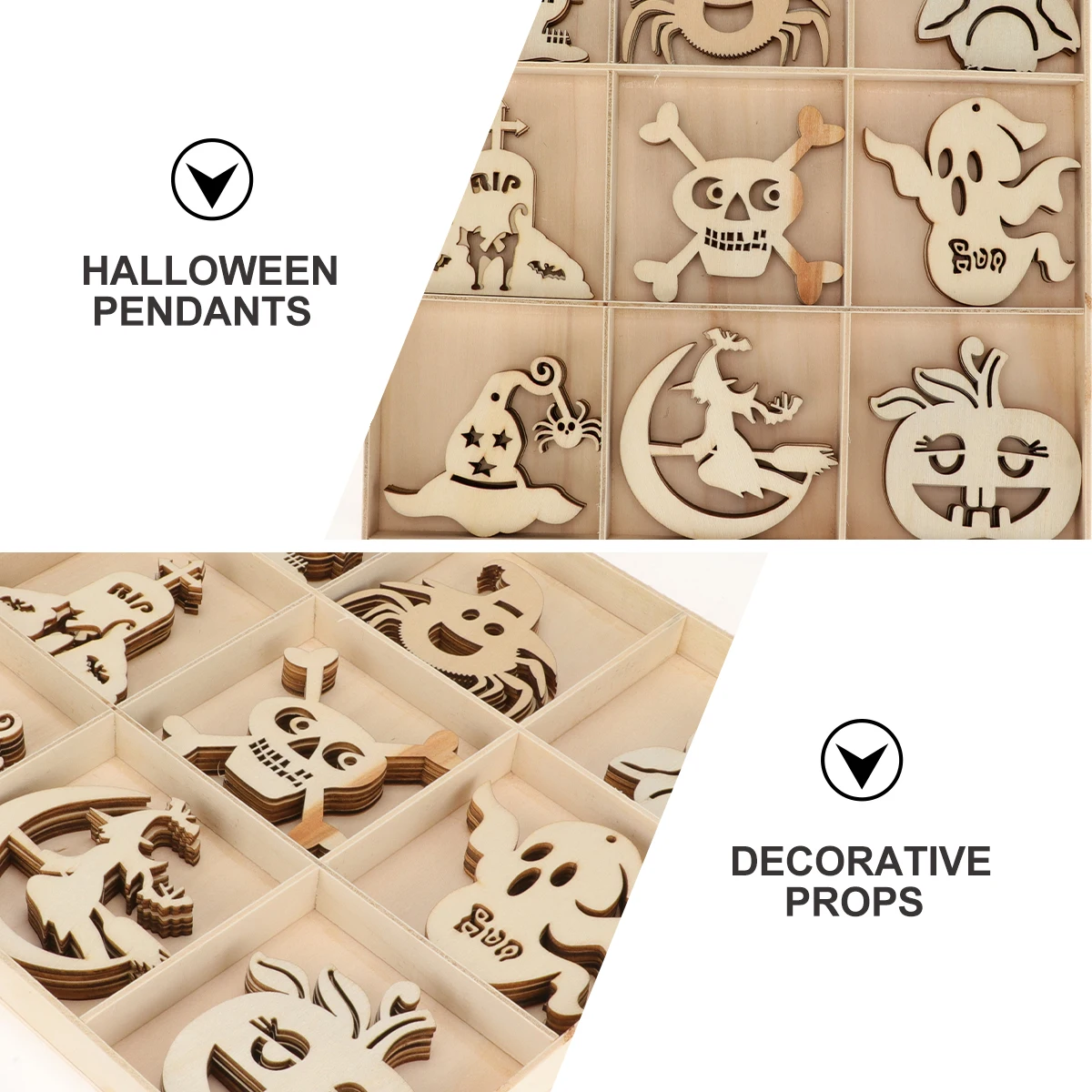 

45 Pcs Wooden Wooden Pendant Slice Decorations Durable Pendant Gifts for Kids Families Sewing Craft Supplies DIY