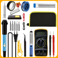 NEW Electric Soldering Iron 19-IN-1 60W Adjustable Temperature Replaceable Soldering Iron Head Soldering Iron Pen Welding Kit