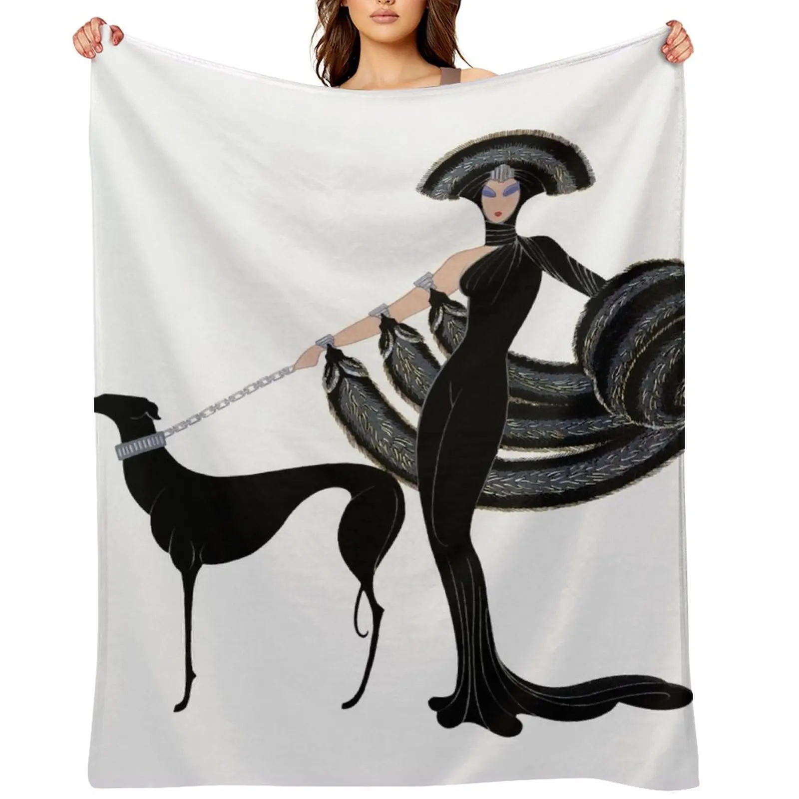 

Art Deco era Haute Couture Fashion illustration Throw Blanket Stuffeds Plaid Softest Kid'S Blankets