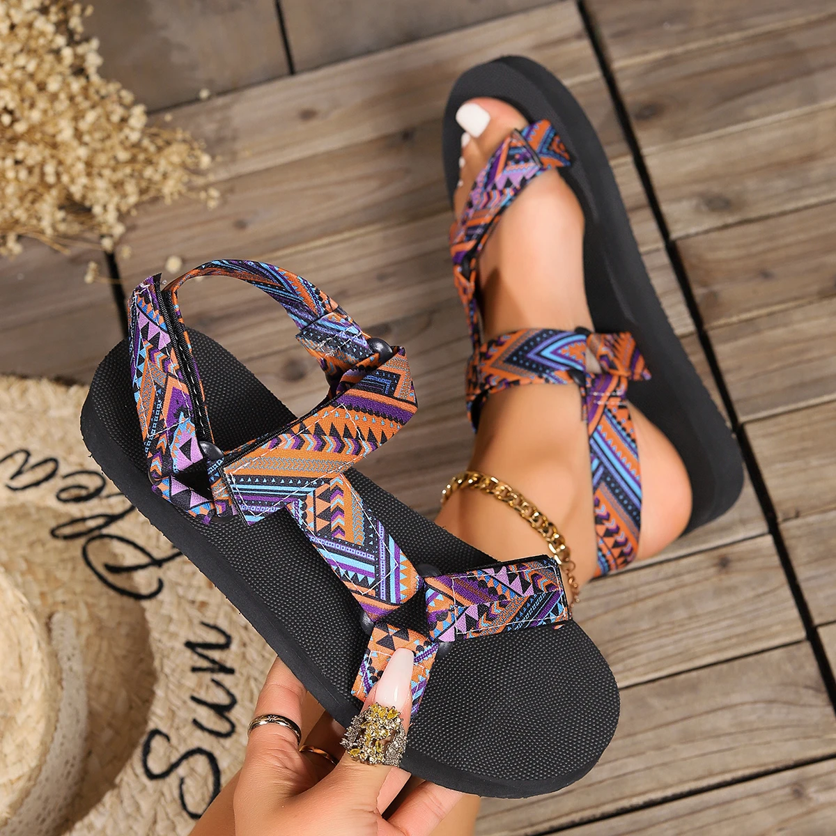 Summer Platform Flat Sandals Women 2024 Light Non-slip Beach Shoes Cute Rope Sandals for Women Comfort Gladiator Sandalias Mujer