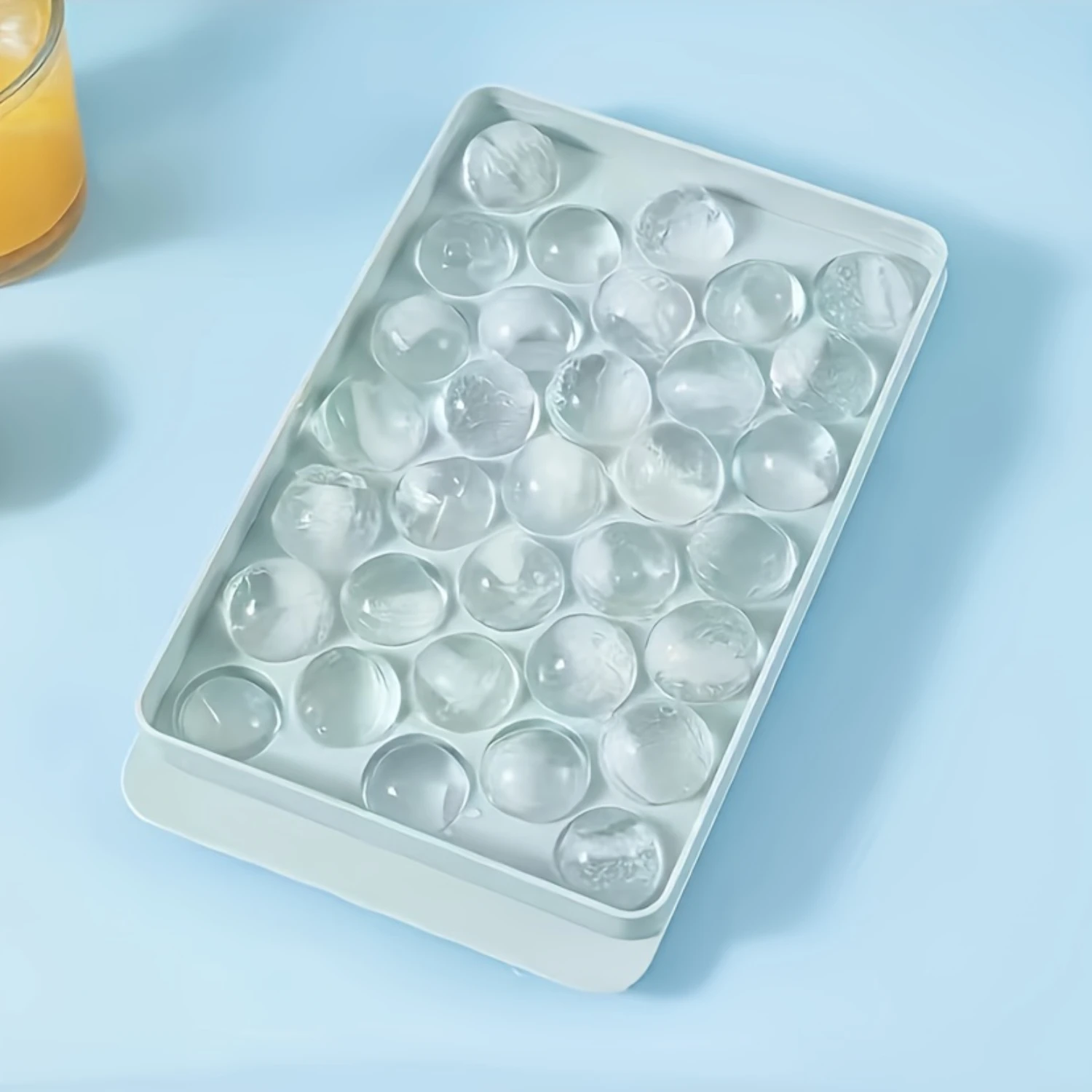 8-Piece Ice Cube Mold Set - Flexible Plastic Tray For Perfect Sphere Ice Cubes, Multifunctional Chocolate & Candy Molds, Essenti