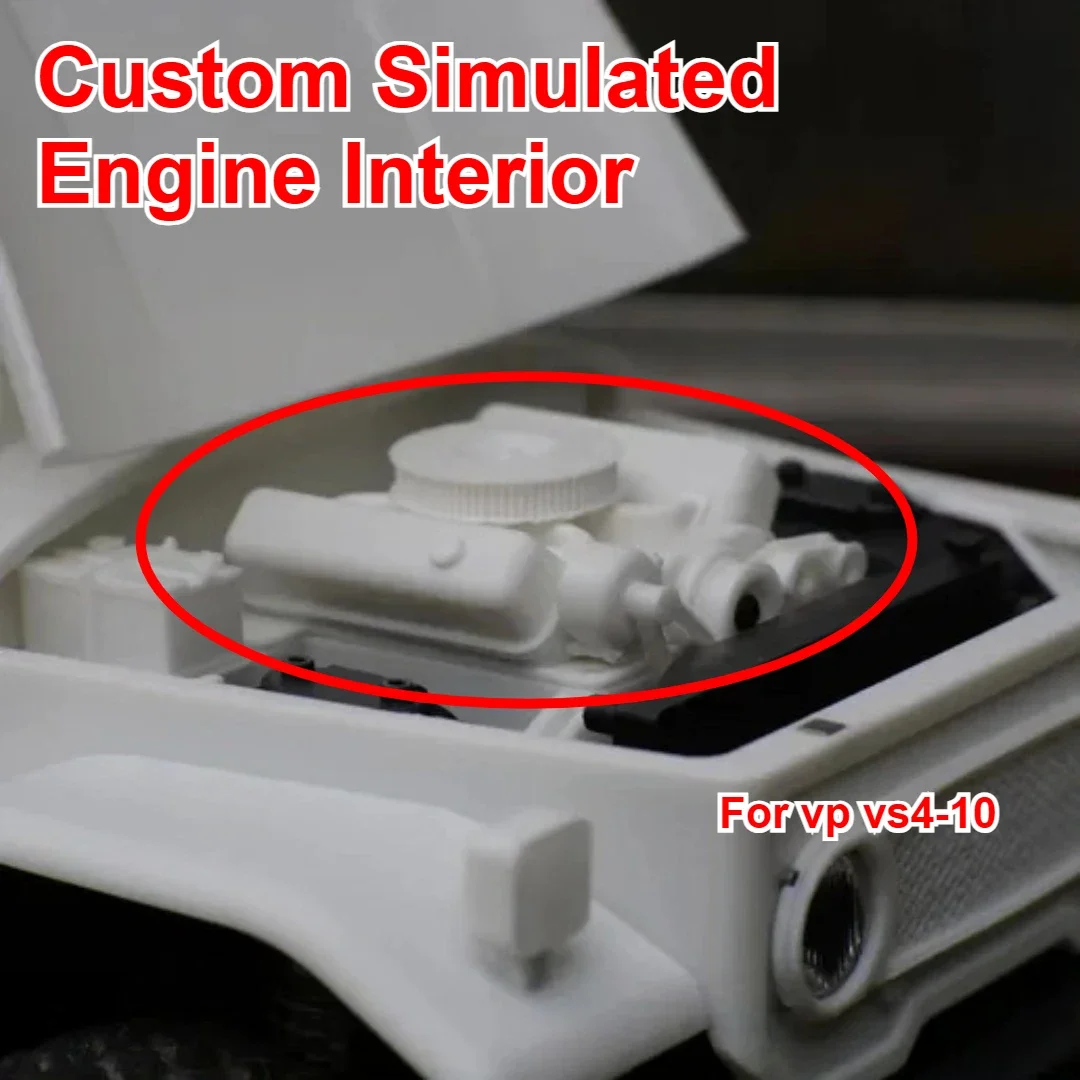 1/10 RC Off Road Crawler For VP VS4‑10 Vehicle Simulated Engine Decor Custom Model Number Decorative Styling Upgrade Parts