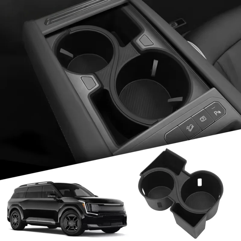 for Kia EV9 2024-2025 Central Console Water Cup Holder Car Interior Accessories Drinks Holder Storage Case