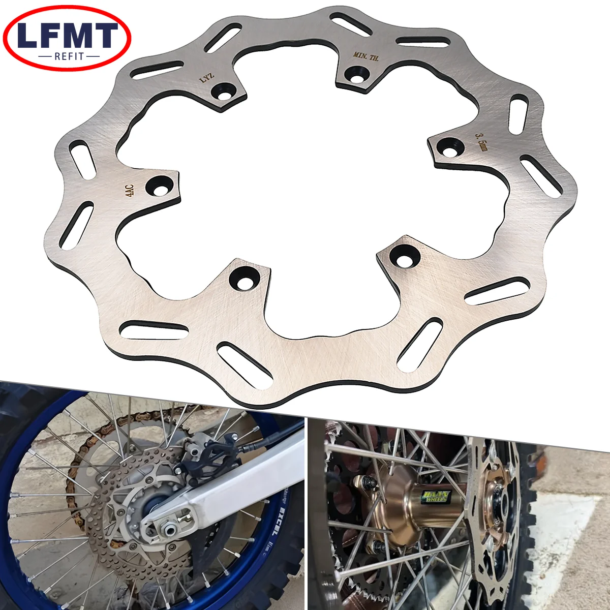 Rear Brake Disc Rotor For Yamaha YZ125 YZ250 YZ250F YZ450F YZ125X YZ250X YZ250FX YZ450FX WR250F WR450F Motocross Universal Parts