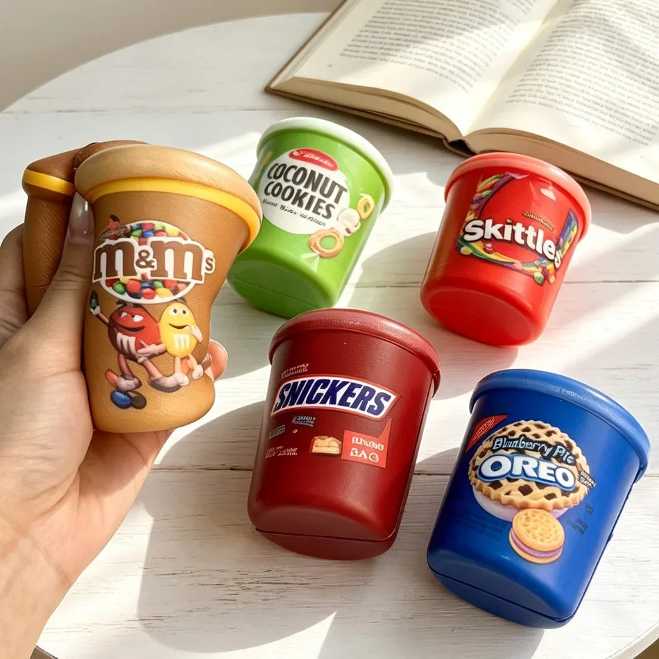 Popular 12Pcs Snack Can Squishy Toys Soft Slow Rising Squeeze Stress Relief Toy Relaxing Hand Play Gifts Random Styles