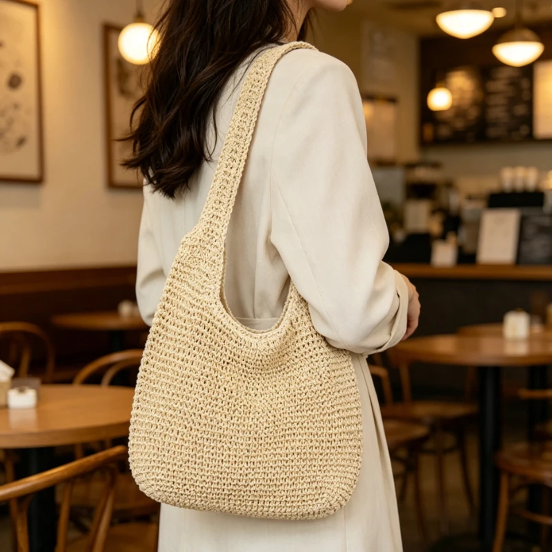 Bolso Hobo de Paja Tejido a Ma - Luxury Beach Bags Ysl reseña y precio