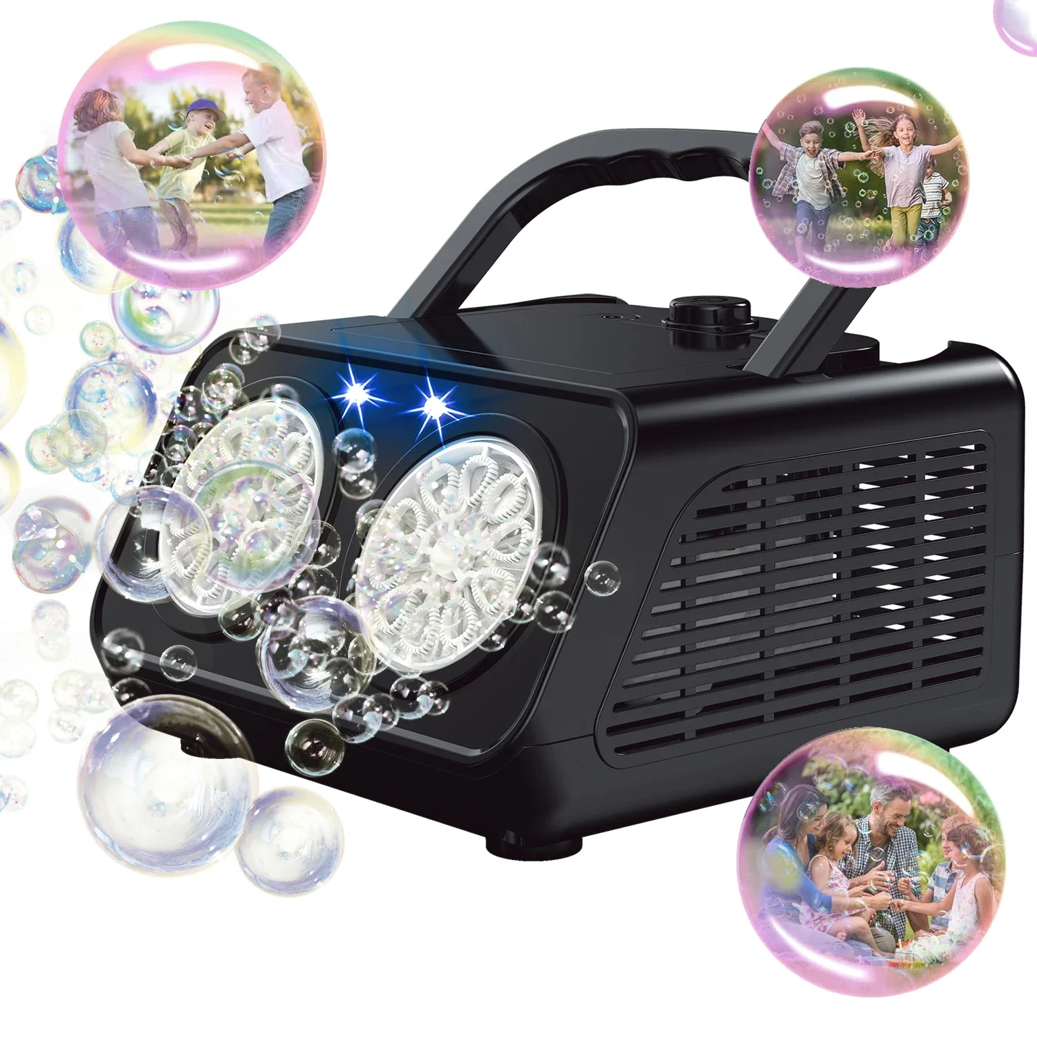 Handheld automatic bubble machine, children's portable bubble machine outdoor wedding game bubble water without battery