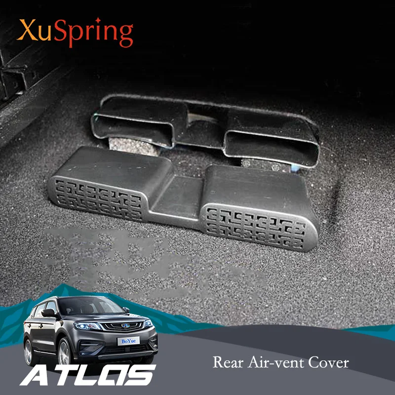 For Geely Atlas Boyue Emgrand NL-3 Proton X70 2018 2019 2020 Car Rear Seat Floor AC Vent Outlet Protective Cover Sticker