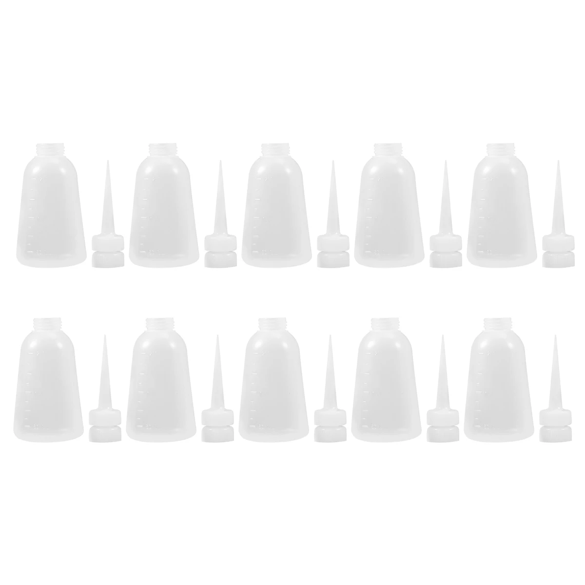 

10pcs 250Ml Point Gel Bottle Leakproof Flexible Plastic Squeezable For Solvents Oils Glue Sewing Machine Oil Dispenser