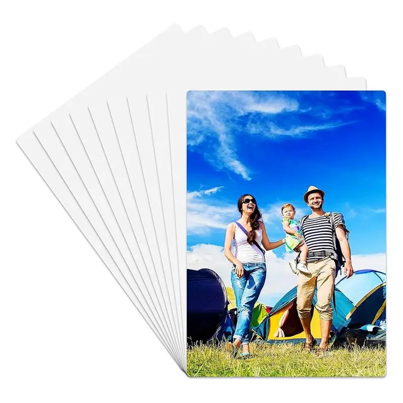 AEE6-10PCS Plaque photo vierge en métal pour sublimation, plaque photo vierge en aluminium pour transfert thermique et conception de motifs