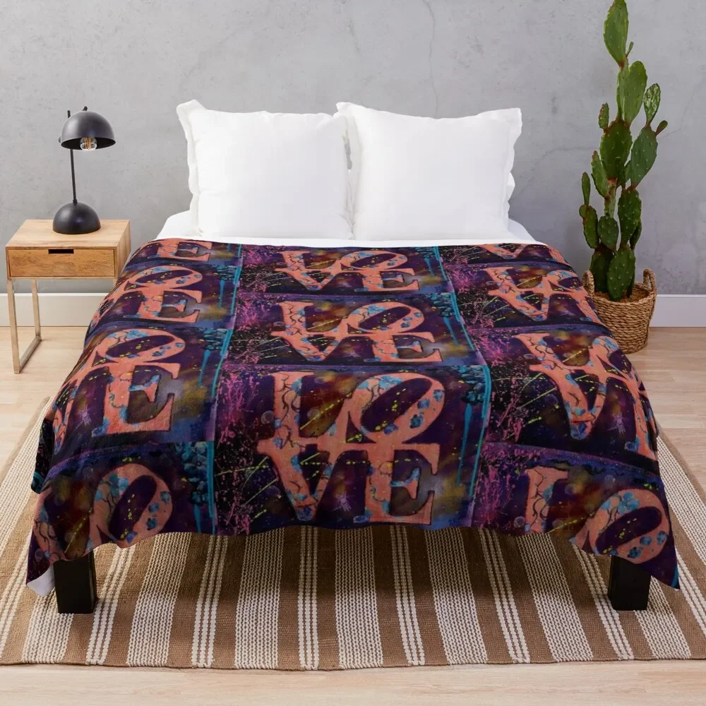 

Love After Dark Throw Blanket Furry Bed linens warm winter Beach Blankets
