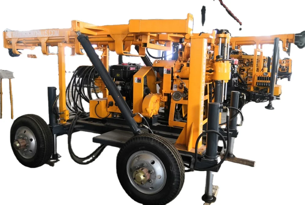 XY-200 Wheel Type Mine  Small 200m Underground Borehole Water Well Drilling Rig Machine