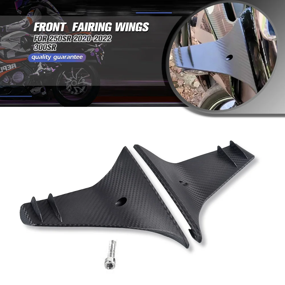 

FOR CFMOTO 250SR 2020 2021 2022 Motorcycle Parts Side Downforce Naked Spoilers Fixed Winglet Fairing Wings Deflectors 300SR