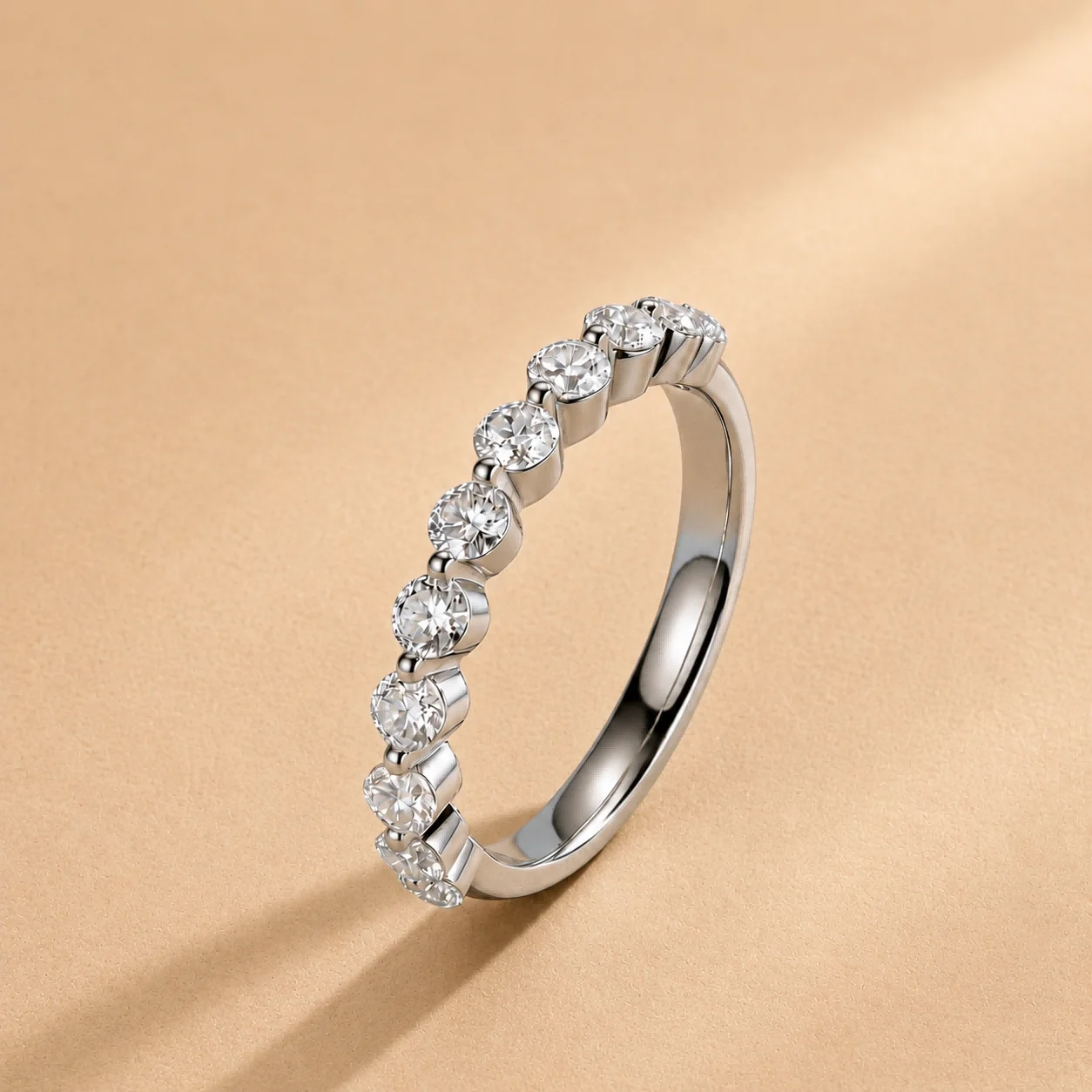 

Custom Lab Grown Diamond 9K 14K Gold VVS Clarity D Color Engagement Anniversary Promise Wedding Ring for Women