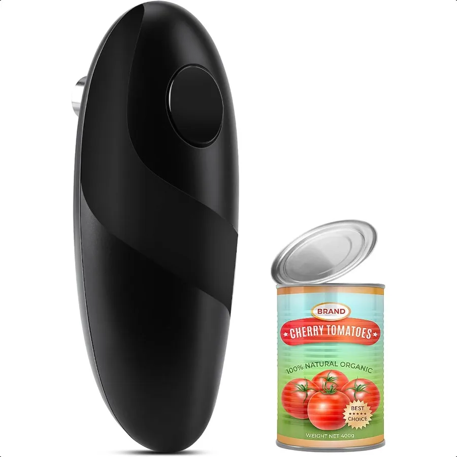 

Battery Operated Electric Can Opener Automatic HandsFree Smooth Edge OneTouch Jar Opener for All Can Shapes and Sizes Portable