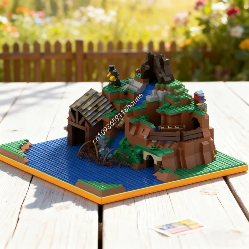 

1366 шт. MOC Splash Mountain Disneienyed модель строительные блоки архитектурные игрушки DIY творческая идея Рождественский подарок кирпич на день рождения