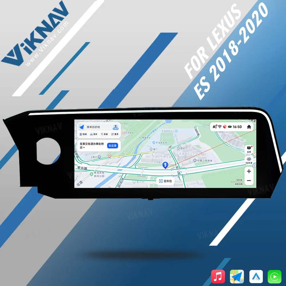 Viknav Android 12.3 Inch For Lexus ES ES200 ES250 ES350 ES300h 2018-2020 Car GPS Navigation Multimedia Player Radio Car Video