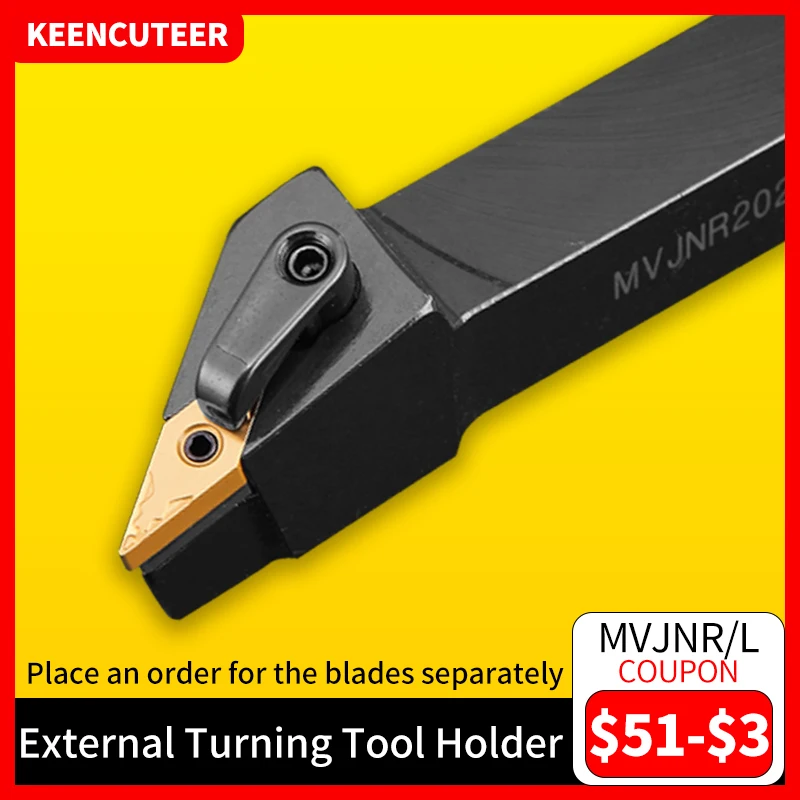 

MVJNR1616 MVJNR2020 MVJNR2525 MVJNR3232 External Turning Tool MVJNR MVJNL Lathe Bar Turning Holder CNC Cutting Tool Cutter Bar