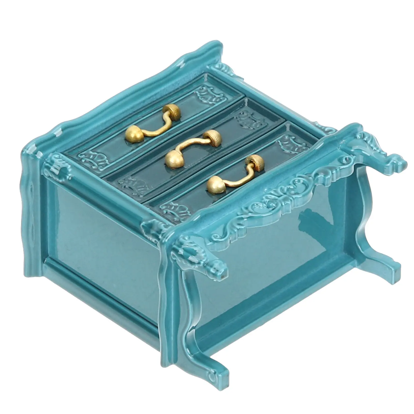 

Miniature Night Stand Bedside Table Mini House Furniture 1 12 Scale Tiny House Accessories Miniature Nightstand for Realistic