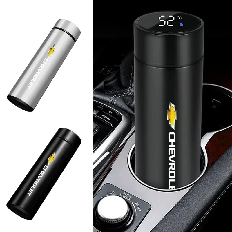 

500 мл портативный автомобильный умный термос, бутылка с дисплеем температуры, чашка для Chevrolet Cruze Colorado Spark Captiva Malibu Trax Aveo