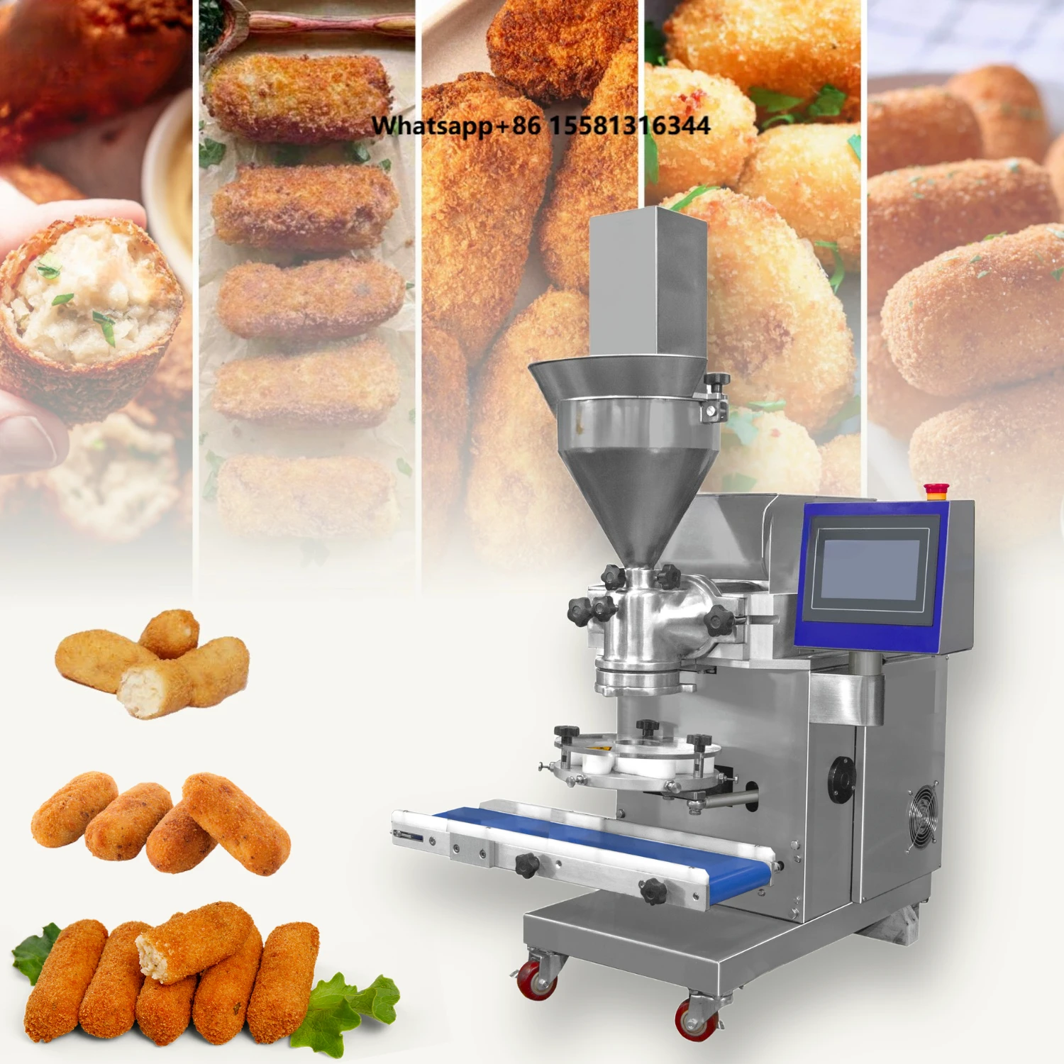 Small BNT-180 New Digital Touchscreen Automatic Stainless Steel Multi-functional High Capacity Meat Cheese Rice Croquette