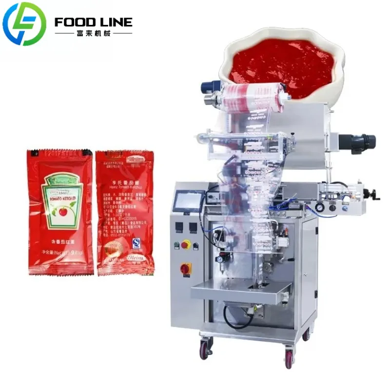 Vertical Form Filling Sealing Machine Ketchup Pepper Honey Automatic Liquid Paste Packaging Multifunction Packing Machine