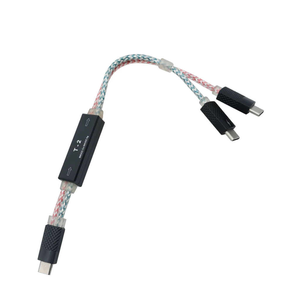 Audirect T2 Tipe C Transfer musik isi daya bersamaan, kabel USB manajemen T-2