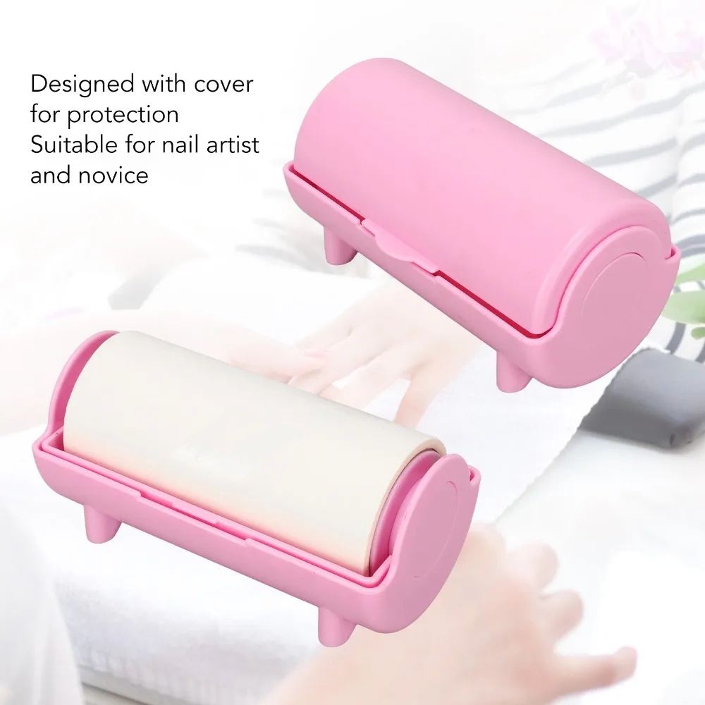 2pcs Pink Nail Art Stamper Professional Easy Removal Nail Stamper Oil Absorbing Sheet Fast Absorbing Sticky Cleaner