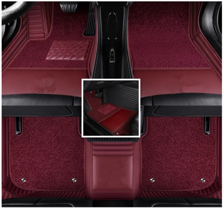 Custom special car floor mats for Volkswagen Touareg 2025-2019 durable double layers carpets for Touareg 2024