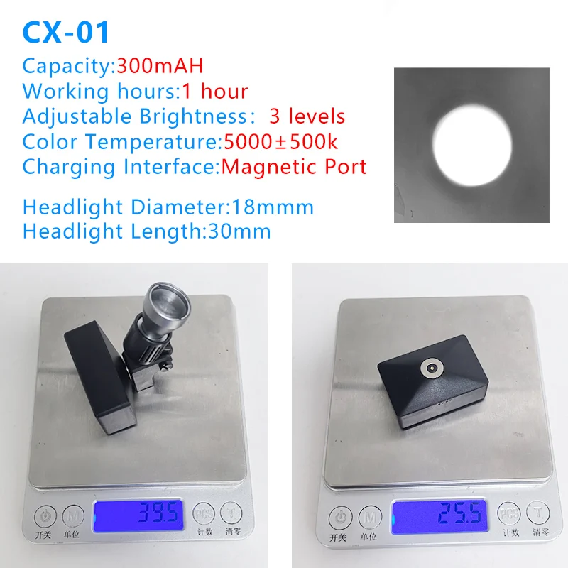 Burite 3 واط المصباح الرقبة كشافات معلقة مع تصفية الجراح الجراحي Loupes مختبر استخدام مشبك حزام المصابيح الأمامية نمط #5