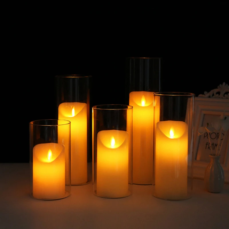 

Tea Light Glass Candlestick Candle Home Decoration Modern Wedding Candlestick Candle Holder Living Room Table Romantic