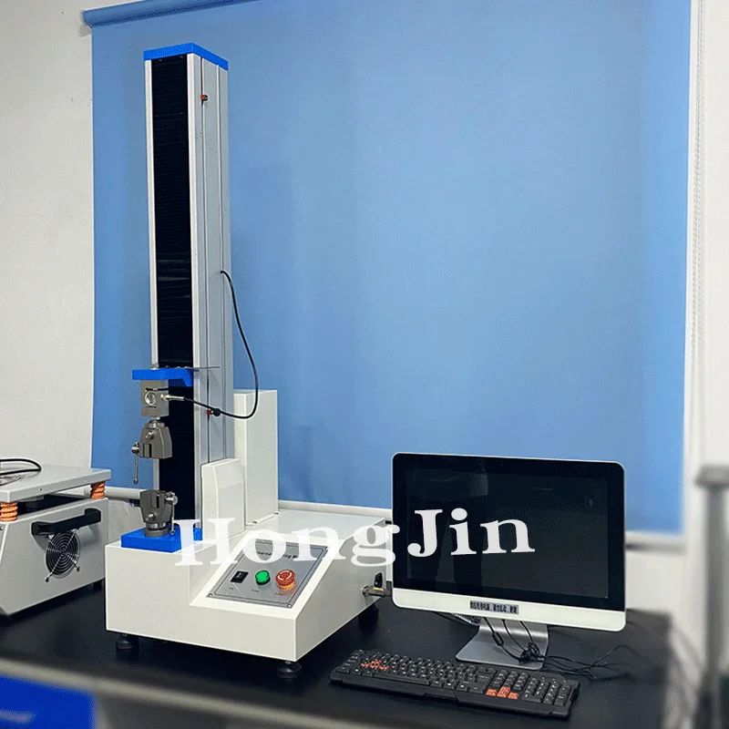 Hong Jin 5kn 10kn Single-Column Computerized Tensile Testing Machine Compression Peeling Shear Tensile Strength Tensile Tester