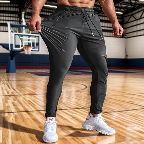 Imagen 1 del producto Pantalones de gimnasio atléticos transpirables y ligeros de verano para hombre para entrenamiento deportivo y actividades informales