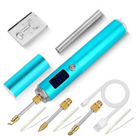 Portable Adjustable Pressure Electric Soldering Iron Set Wireless LED Digital Display Charging Battery Soldering Iron Kit