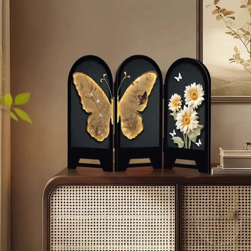 Modern Minimalist Butterfly Creative Tabletop Screen for Dining Sideboard Shelf Entryway Home Decor