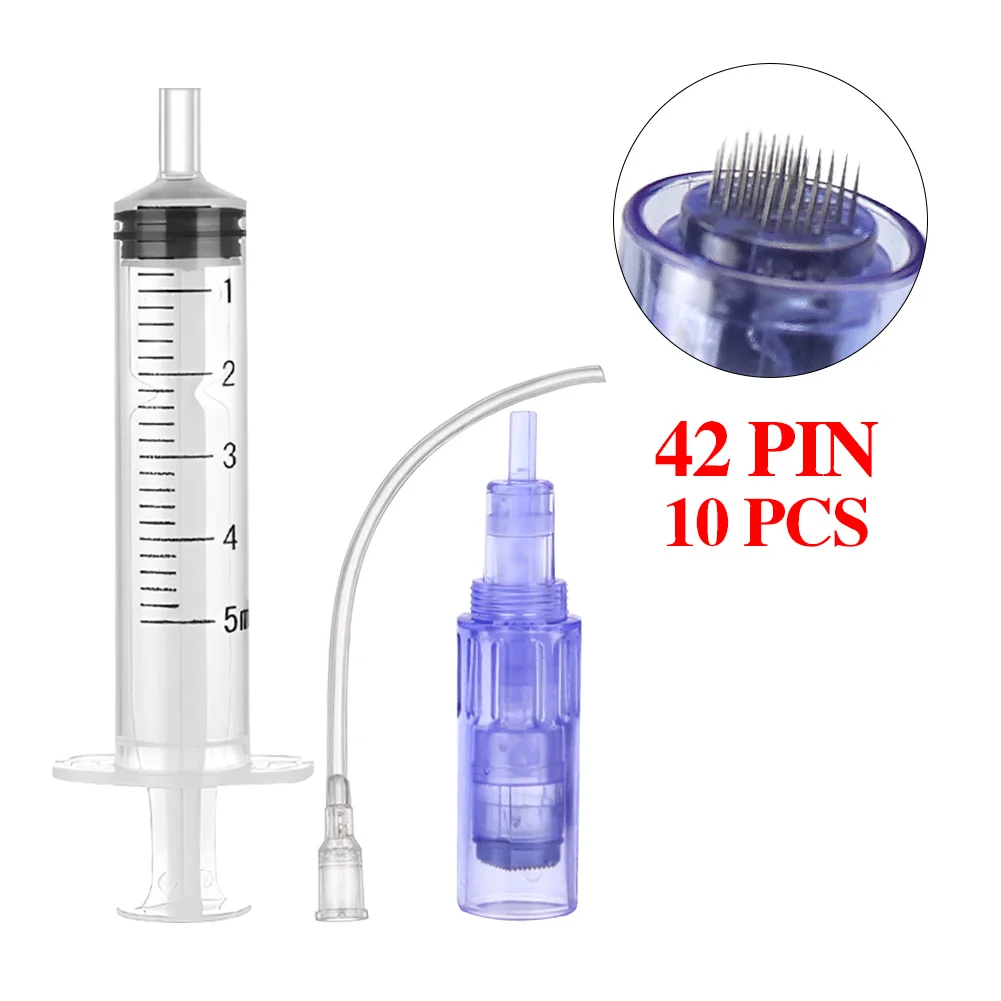 NONE Hydra Mikronadel-Stiftkartuschen, Nadel für Meso-Pistole, Mesotherapie, Aqua Microneedling-Schlauch, 9, 12, 24, 36, 42-polige Nadeln 9