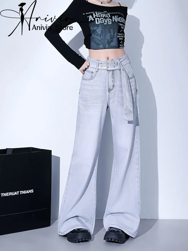 

Женские серые повседневные джинсовые джинсы мешковатые Y2K Harajuku High Street эстетические винтажные джинсовые брюки модная нижняя одежда