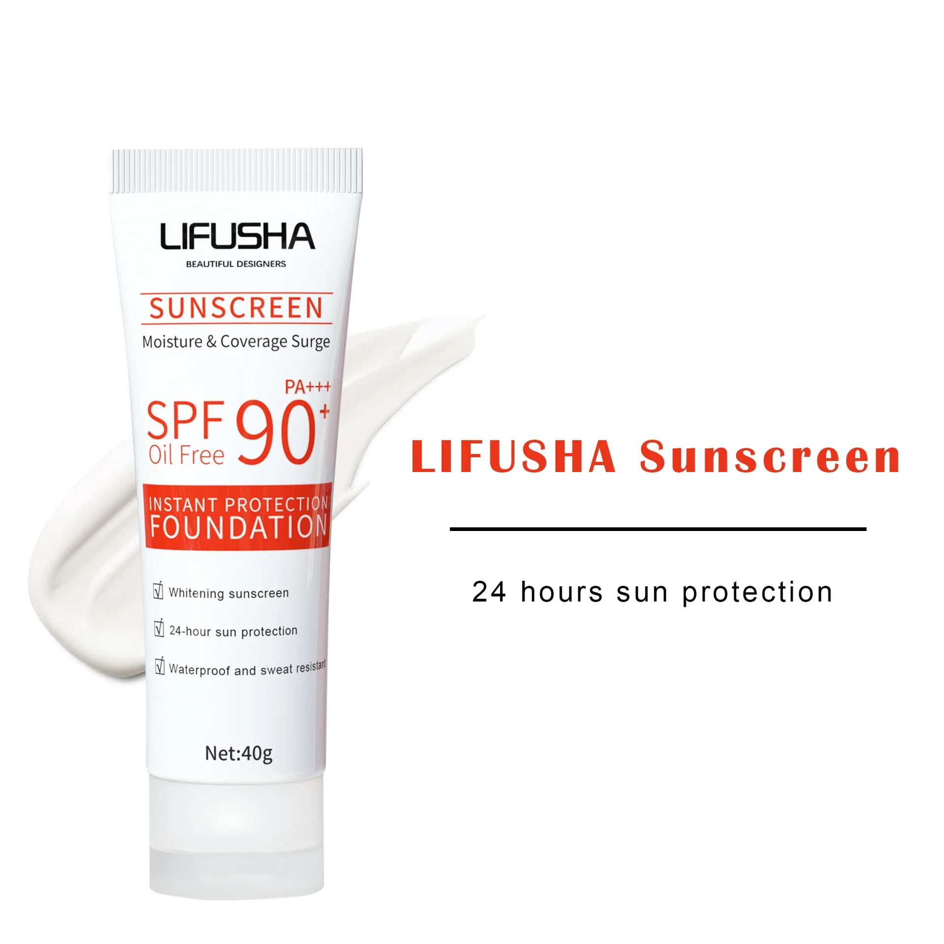 40g Body Sunscreen Lotion with High SPF90 and Non-Greasy Formula for Long-Lasting Protection Skin Care