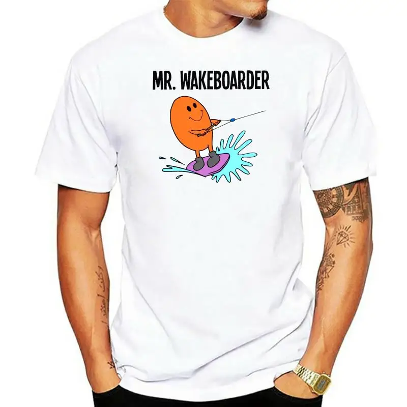 Mr Wakeboarder Mens Wakeboarding T-Shirt Birthday Christmas Gift Classic Quality High t-shirt Style Round  Custom Jersey t shirt