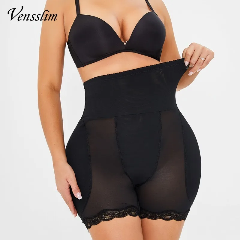 Vensslim Women Hip Enhancer Body Shaper Butt Lifter Shapewear Underwear Pad High Waist Trainer Plus Size Tummy Control Panties