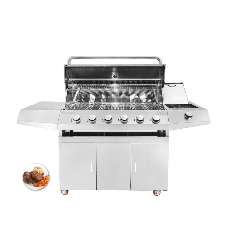 

6 Burner Propane Table Indoor Bbq Barbecue Machine Portable Gas Grill