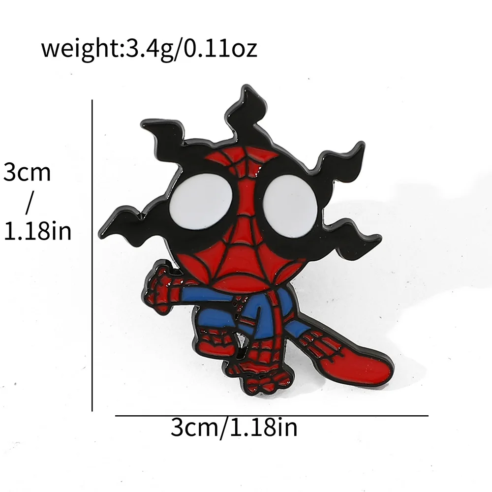 アクション映画漫画スパイダーマンブローチ人格スパイダーマンエナメルピン金属エンブレムジュエリーバックパック衣類付属品