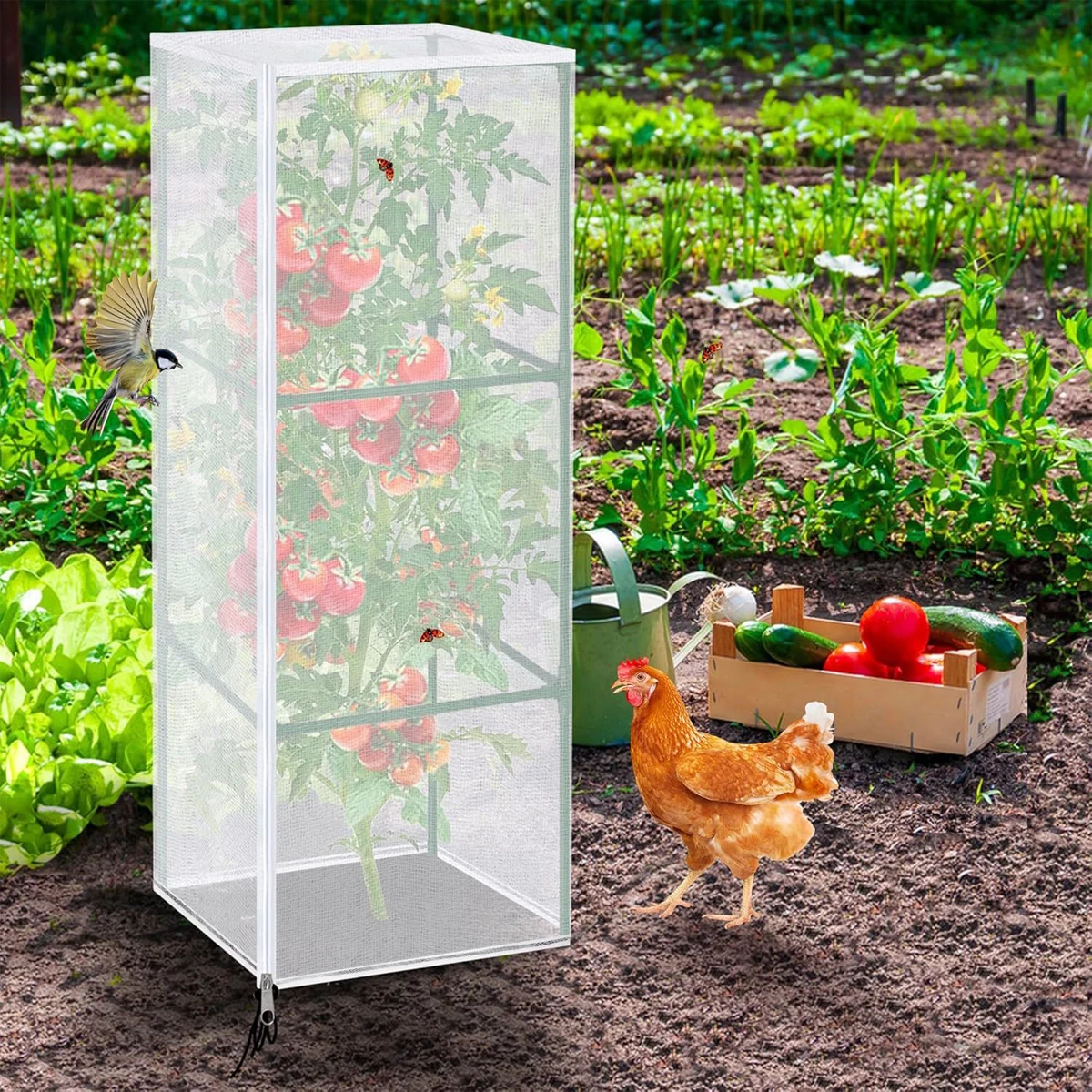 Durable Breathable Fine Mesh Plant Protection Tomato Stand Cover Filet De Birds Insect-proof Net Gardening Anti-bird Garden Care