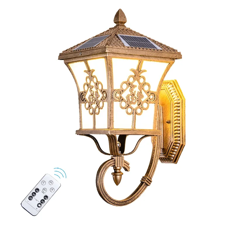 Outdoor European Style Solar Powered Household Entrance, Wall, Garden, Villa, Waterproof Courtyard Street Lights