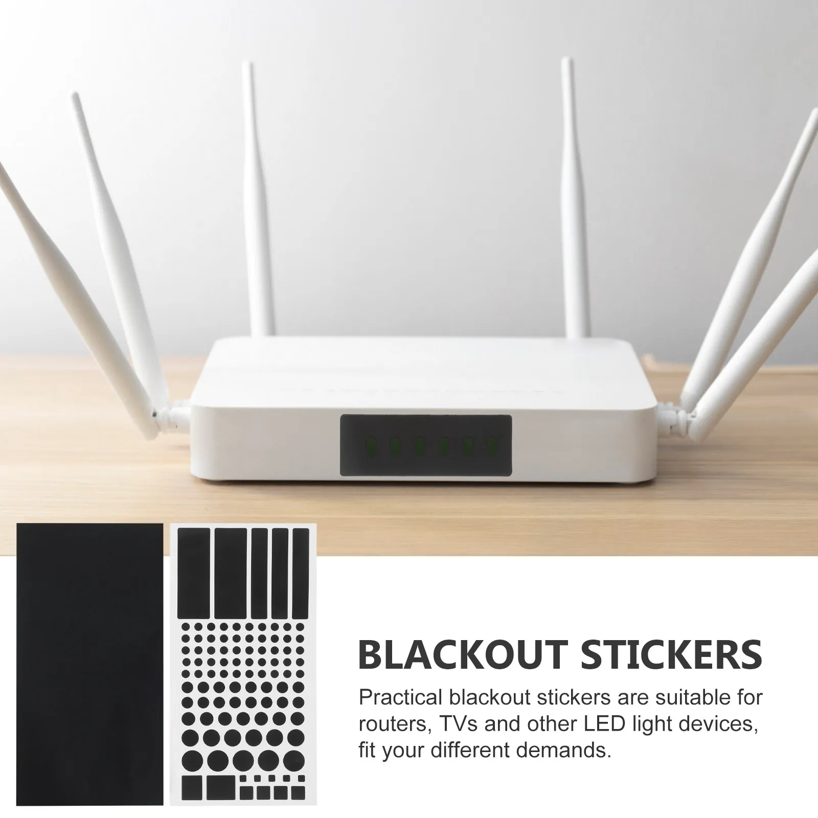 2Sheets LED Light Blocking Stickers Blackout Shading for Routers Alarm Clocks Electronic Devices Comfortable Sleep