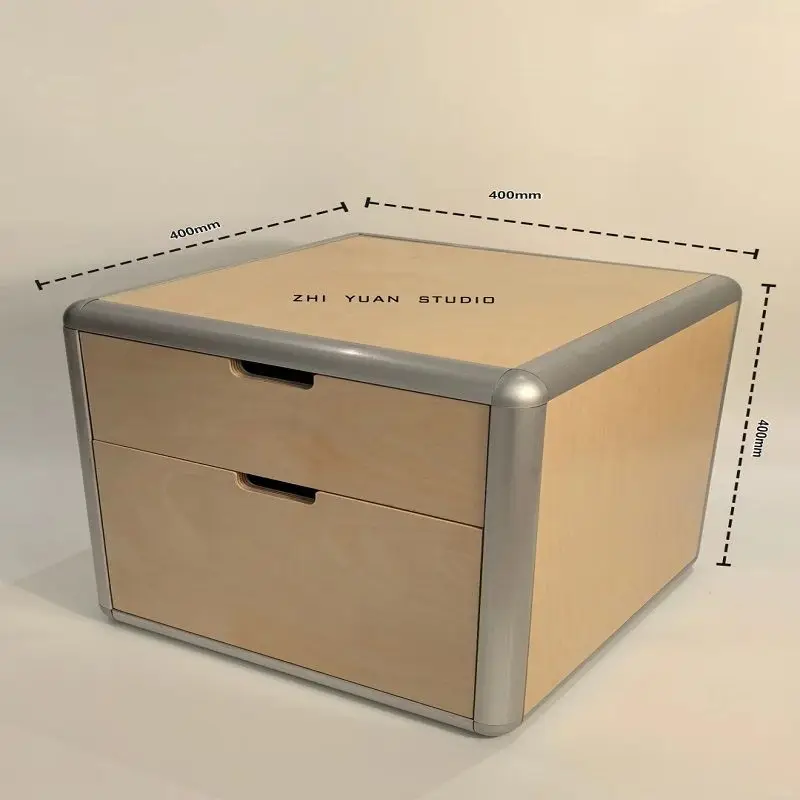 Nordic simple modern light luxury cream style ocean board bedside table, free installation bedroom high-end floor cabinet